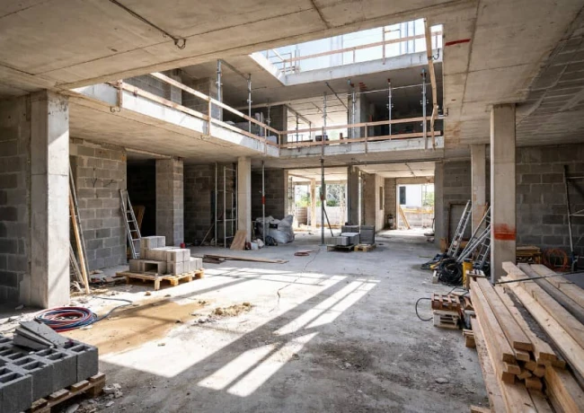 Construction bâtiment à Sala Al-Jadida