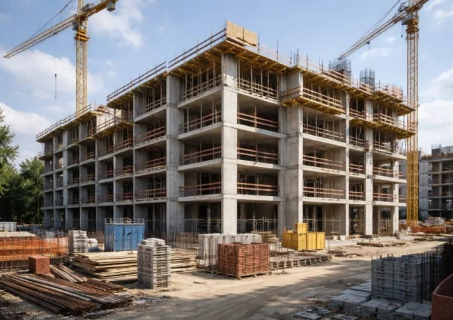 Construction immeuble à Sala Al-Jadida